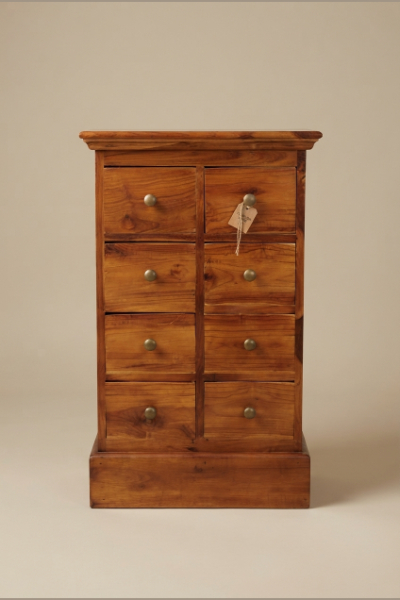 Teakwood broad chest of drawers (8)